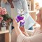 Gifts for Women Preserved Rose Forever Flower in Glass Angel Figurines Fresh Flowers for Delivery Prime Mothers Day Birthday Gifts for Mom Real Purple Roses for Grandma Sister Wife Her Daughter